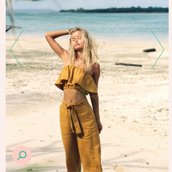 Faithfull the Brand Messina Pants NWT Marigold - Picture 1 of 8